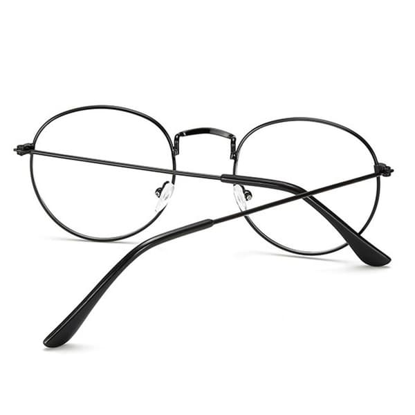 Retro Runda Läsglasögon Glasögon Styrka 3.0 Svart
