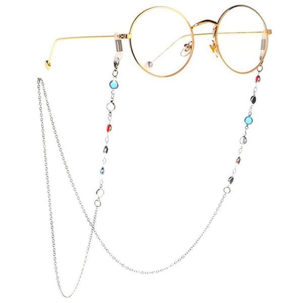Elegant Glasögon-Kedja Senilsnöre (Kristall) Silver