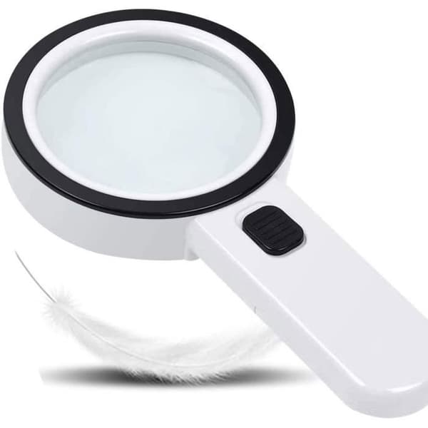 Förstoringsglasbelysning med 12 lysdioder, 30X förstoringslinser Läsförstoringsglas med ljus för läsning, inspektion, urmakare, smycken C