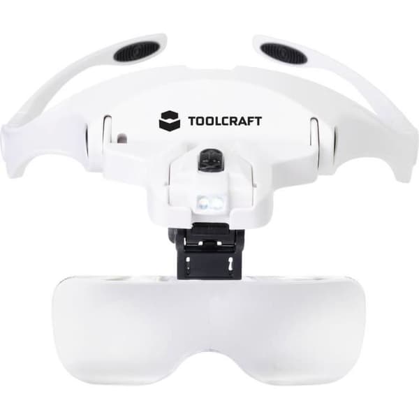 Förstoringsglasögon - TOOLCRAFT - 2469761 - Förstoring 3.5x till 1.0x - LED-belysning - Optimal komfort