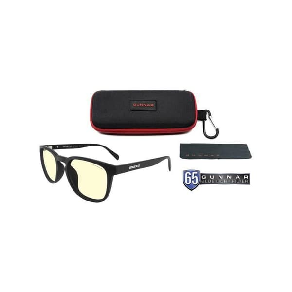 Gunnar Anti Blue Light and Anti Fatigue Glasögon - OAKLAND ONYX | AMBER (65 % filtrering)