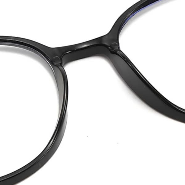 Runda Enkla Minimalistiska Läsglasögon [Välj Styrka] Svart