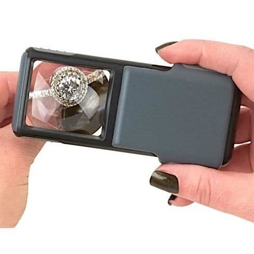 Fickförstoring - Carson - PO-55 - 5x förstoring - LED - Svart akryl 40 mm