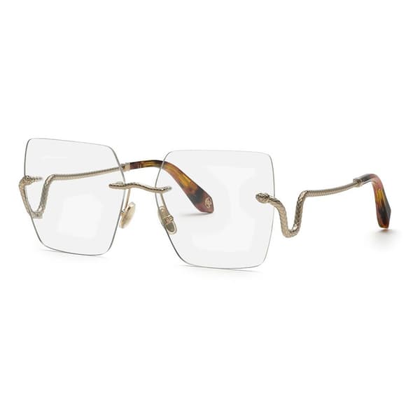 Roberto Cavalli Vrc077 Kvinna Med Glasögon Guld