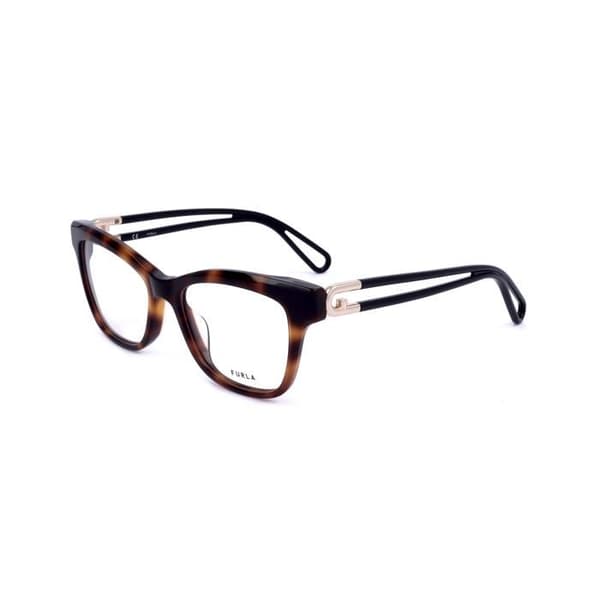 Glasögon Furla VFU438 53/17/140 0752 SHINY DARK HAVANA ACETATE KVINNA PÄLSBÅG VFU438 0752 53 17 140