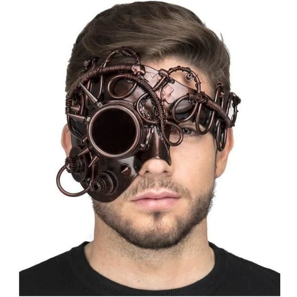 Steampunk-maske - Disfrazzes - Brun - One size - Monokel - Viktoriansk estetik