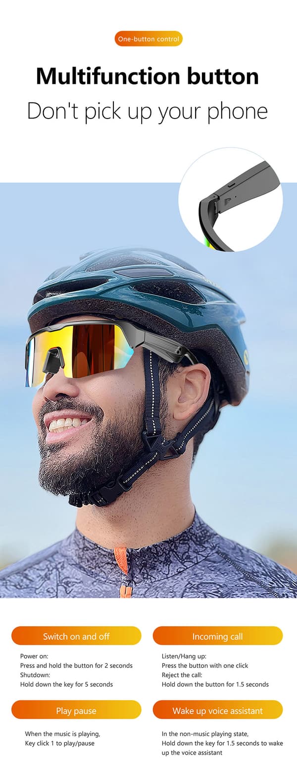 INF Sports Bluetooth-solbriller: Sykling, løping og mer