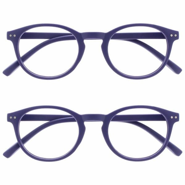 Opulize - RR24-5-300 - Zen Pack 2 Läsglasögon Slät Matt Lila Små Män Kvinnor RR24-5 +3,00
