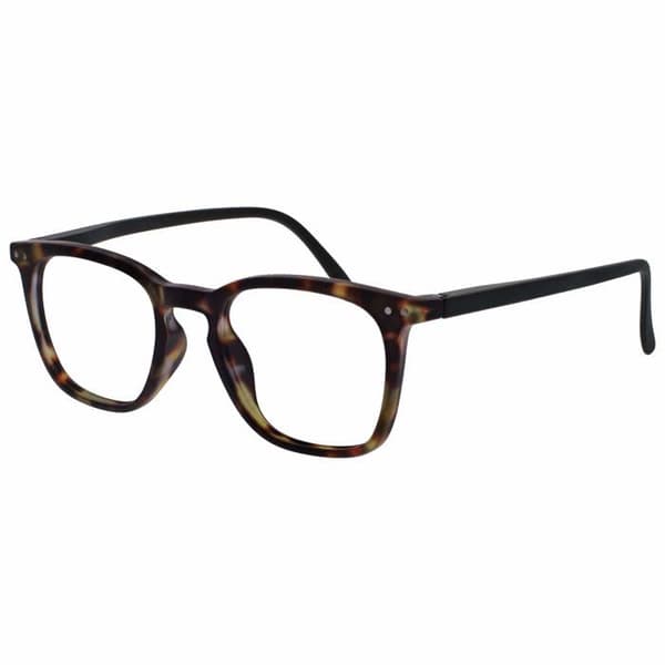 Opulize - RRRR64-1122-250 - Bex Pack 4 Män Läsglasögon Stora Matt Svart Brun sköldpaddsskal RRRR64-1122 +2,50