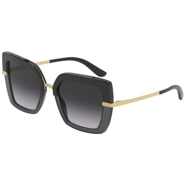 Solglasögon - Dolce & Gabbana - HALF PRINT DG 4373 - Tonade linser - Svarta - Dam