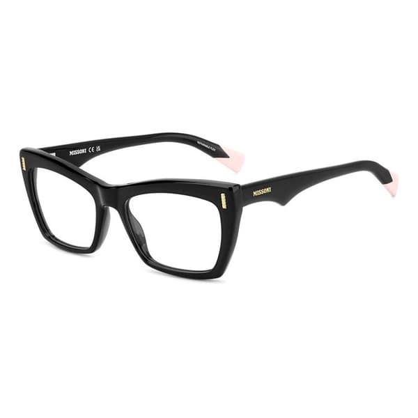 Läsglasögon MISSONI MIS 0207 53/17/145 807 SVARTA ACETATBÅGAR DAM MISSONI MIS 0207 SVARTA Optiska bågar 53