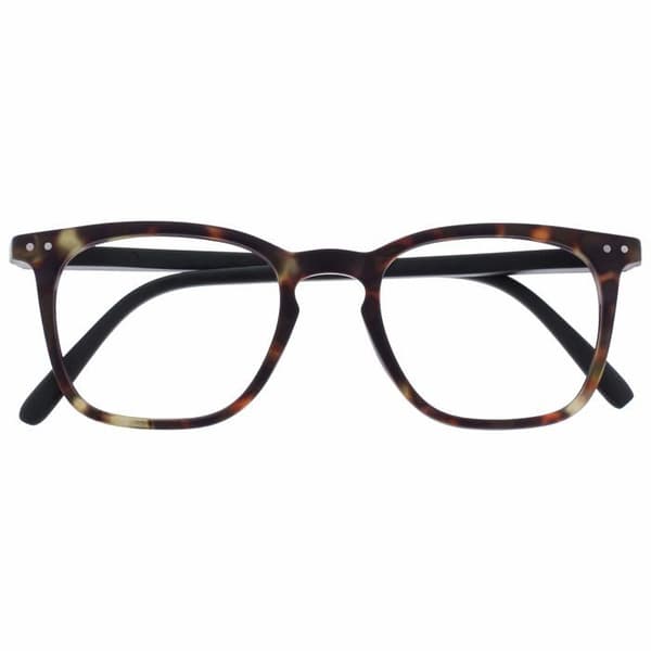 Opulize - R64-2-100 - Bex Men Läsglasögon Stora Designer Sköldpaddsskal Style Matt Brun R64-2 +1,00