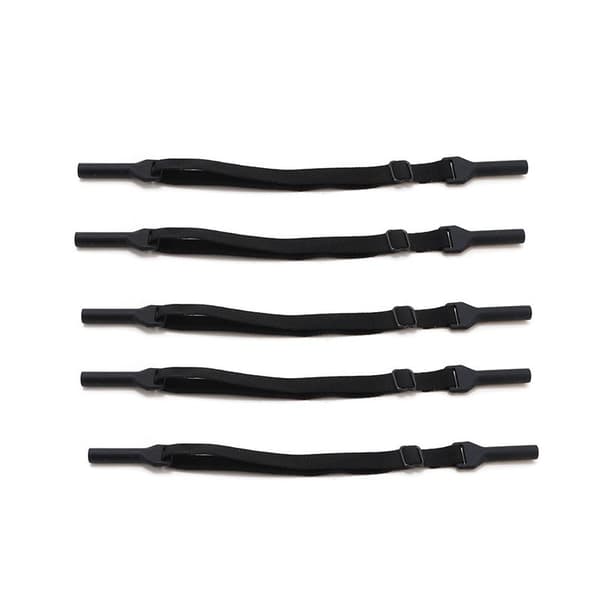 INF Justerbara glasögonband för vuxna - 5-pack Svart