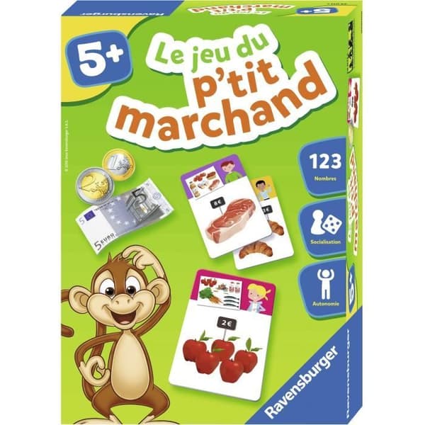 Den lilla handlarens spel - Pedagogiskt spel - Köp och sälj - Introduktion till mental aritmetik - Ravensburger - Från 5 år
