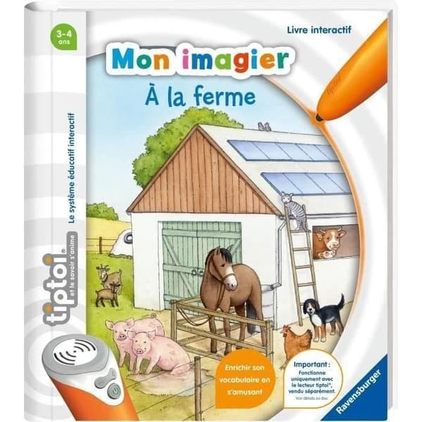 Ravensburger - tiptoi® Min bilderbok på gården - Rolig inlärning av gårdsordförråd - Blandat 3 år+