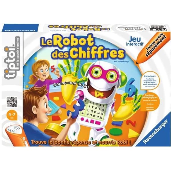 tiptoi® - Sifferroboten - Ravensburger - Pedagogiskt elektroniskt spel - Från 4 år - på franska