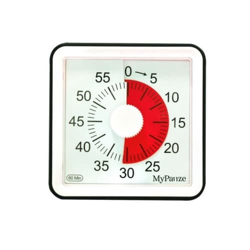 Timer Koncentrationsklocka 8x8cm svart