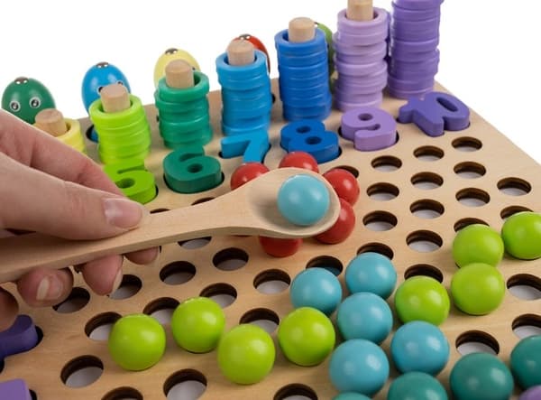 Träpussel / Kognitiv leksak för Barn - Pedagogisk