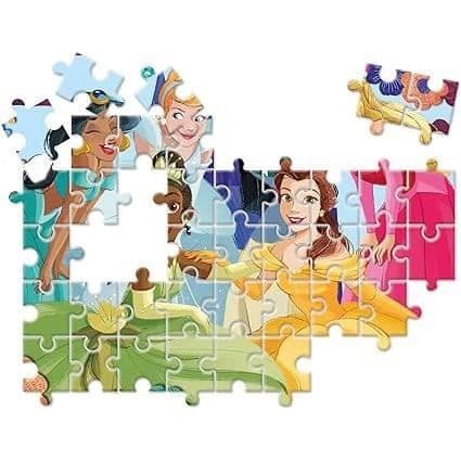 Clementoni - Edukit - Disney Princesses - 4 i 1 inlärningslåda - 2 pussel, 1 memo, 1 set med 6 kuber - Tillverkad i Italien