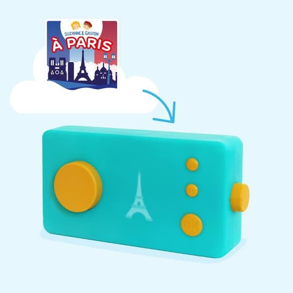 Utbildningskonsol - Suzanne och Gaston i Paris boxset - Lunii - Interaktiv ljudbok från 3 år