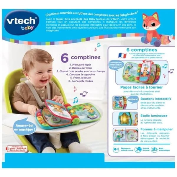 VTECH BABY - Super Enchanted Book of Baby Kitties - Blå