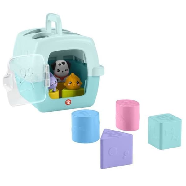 Fisher-Price-Sorter Animal Transport Crate-Sorter 8 block HTW93