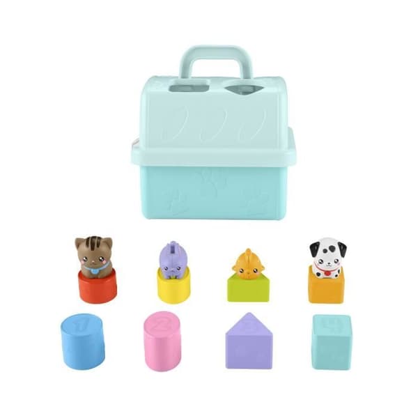 Fisher-Price-Sorter Animal Transport Crate-Sorter 8 block HTW93