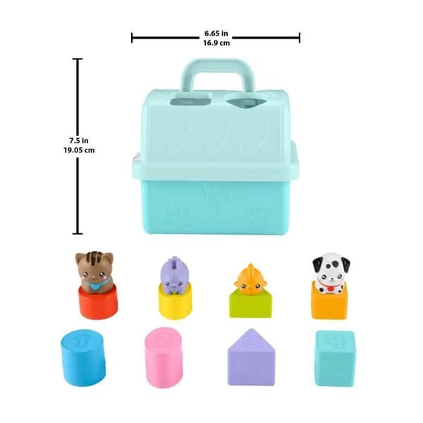 Fisher-Price-Sorter Animal Transport Crate-Sorter 8 block HTW93