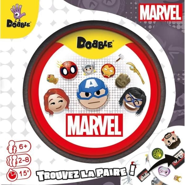 Festspel - ASMODEE - Dobble: Marvel Emoji (Eco Sleeve) - 6 år gammal - Utomhus - Blandat