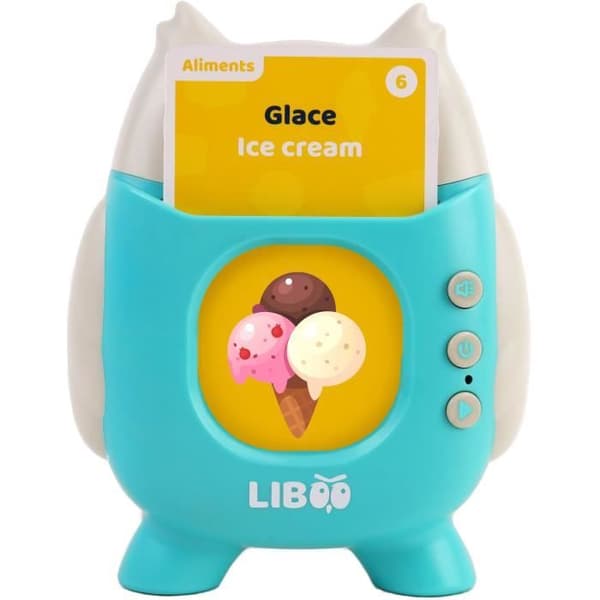 Liboo e-läsare - JADE - Franska - Engelska - 240 ord - Utbildningsspel - Batterier ingår - Ordförråd - Lära sig - Fransk design