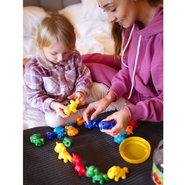 - WOOPIE Montessori Figuriner Pedgaogisk Set Enhörningar för Montering "Matcha Bokstäverna" 13 st.