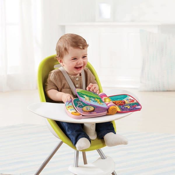 Vtech - 3480-166787 -80-166787 Första låtarna, Interaktiv bok för bebisar + 6 månader, Rosa färg, , unico