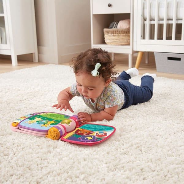 Vtech - 3480-166787 -80-166787 Första låtarna, Interaktiv bok för bebisar + 6 månader, Rosa färg, , unico