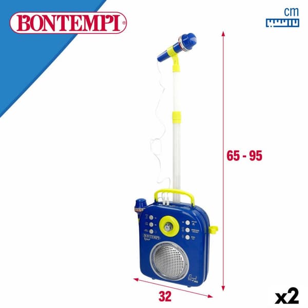 Högtalare med Karaoke Mikrofon Bontempi 2 antal