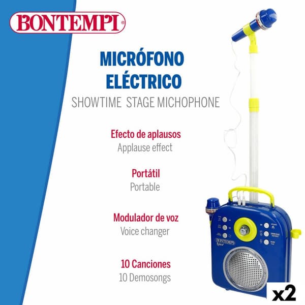 Högtalare med Karaoke Mikrofon Bontempi 2 antal