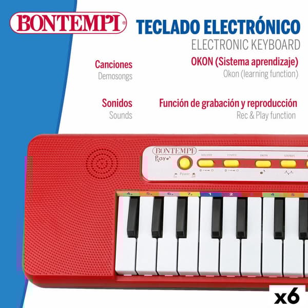 Tangentbord Bontempi 47 x 3,5 x 13 cm (6 antal)