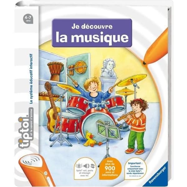 Tiptoi® interaktiv e-bok Jag upptäcker Ravensburgermusik för barn från 4 år och uppåt