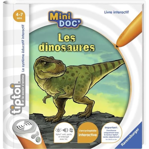 tiptoi® pedagogisk e-bok - Mini Doc' - Ravensburger dinosaurier
