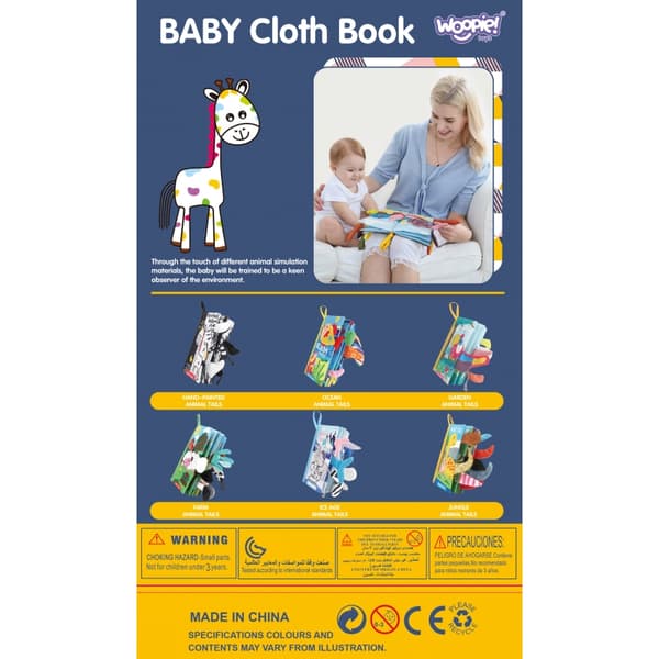 WOOPIE BABY Sensorisk Kontrastbok för Bebisar