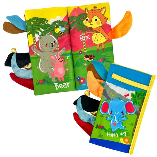 WOOPIE BABY Bog med Haler – Stof Skovdyr