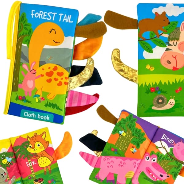 WOOPIE BABY Bog med Haler – Stof Skovdyr