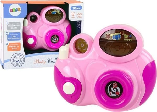 E-bok barn - interaktiv bok barn Noname Interaktiv kamera för baby, ljud och ljus rosa