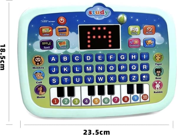 OBOSOE Baby Tablet monitoiminen kannettava lelu, oppimis- ja koulutuslelut oppimiseen valolla ja musiikilla interaktiivinen lapsille