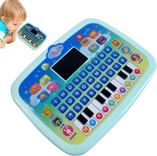 OBOSOE Baby Tablet monitoiminen kannettava lelu, oppimis- ja koulutuslelut oppimiseen valolla ja musiikilla interaktiivinen lapsille