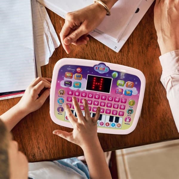 OBOSOE Baby Tablet monitoiminen kannettava lelu, oppimis- ja koulutuslelut oppimiseen valolla ja musiikilla interaktiivinen lapsille