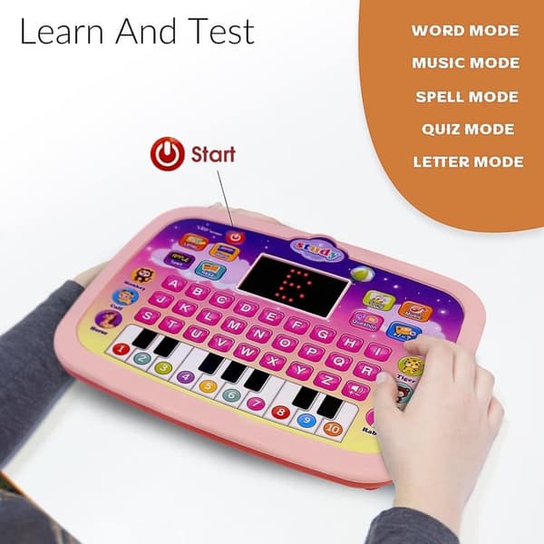 OBOSOE Baby Tablet monitoiminen kannettava lelu, oppimis- ja koulutuslelut oppimiseen valolla ja musiikilla interaktiivinen lapsille