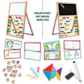 Miniatyrbild 3 av 4: Mitt första färdighetsstaffi - Montessorispel - MONTESSORI - Dubbelsidig tavla, magnetiska bokstäver och siffror