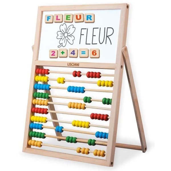 Mitt första färdighetsstaffi - Montessorispel - MONTESSORI - Dubbelsidig tavla, magnetiska bokstäver och siffror
