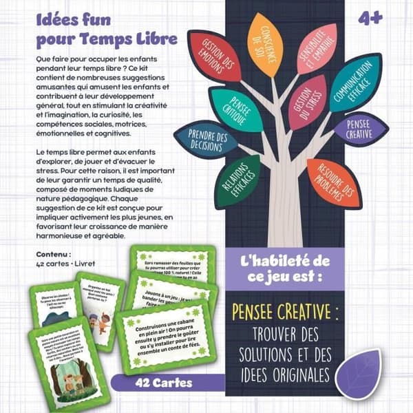 Fritidskortspel - Pedagogiskt spel - LIVSKUNSKAPER - Illustrerade kort