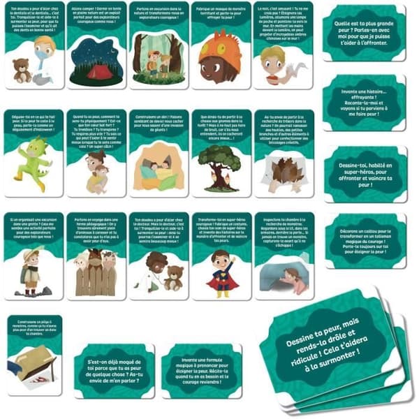 Kortspel för modiga barn - Pedagogiskt spel - LIVSKUNSKAPER - Bildkort